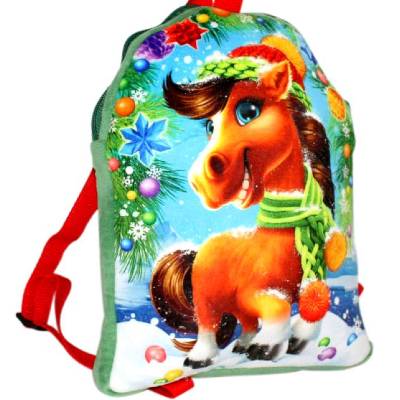 Сладкий новогодний подарок в мягкой игрушке весом 1000 грамм