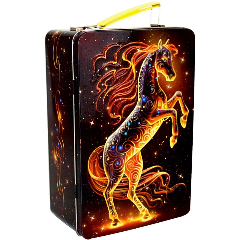 Сладкий подарок на Новый Год в жестяной упаковке весом 1000 грамм