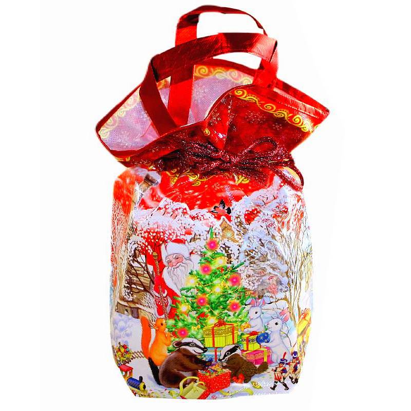 Детский подарок на Новый Год в мешочке весом 1200 грамм